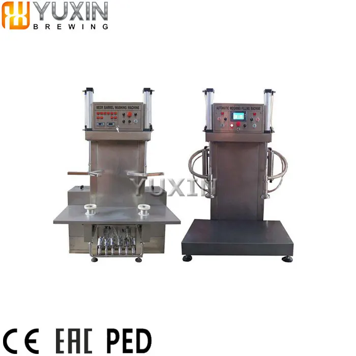 best quality 2 heads automatic beer keg washing machine / keg washer