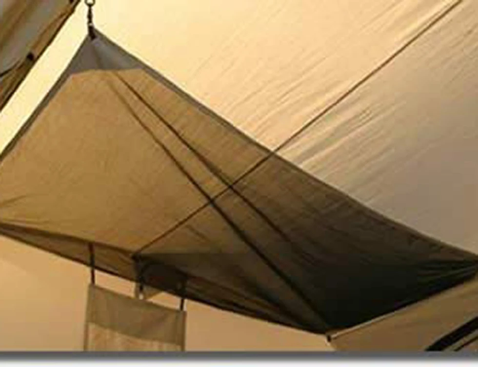 Outdoor four season waterproof cotton canvas camping flex bow spring bar tent with shelter