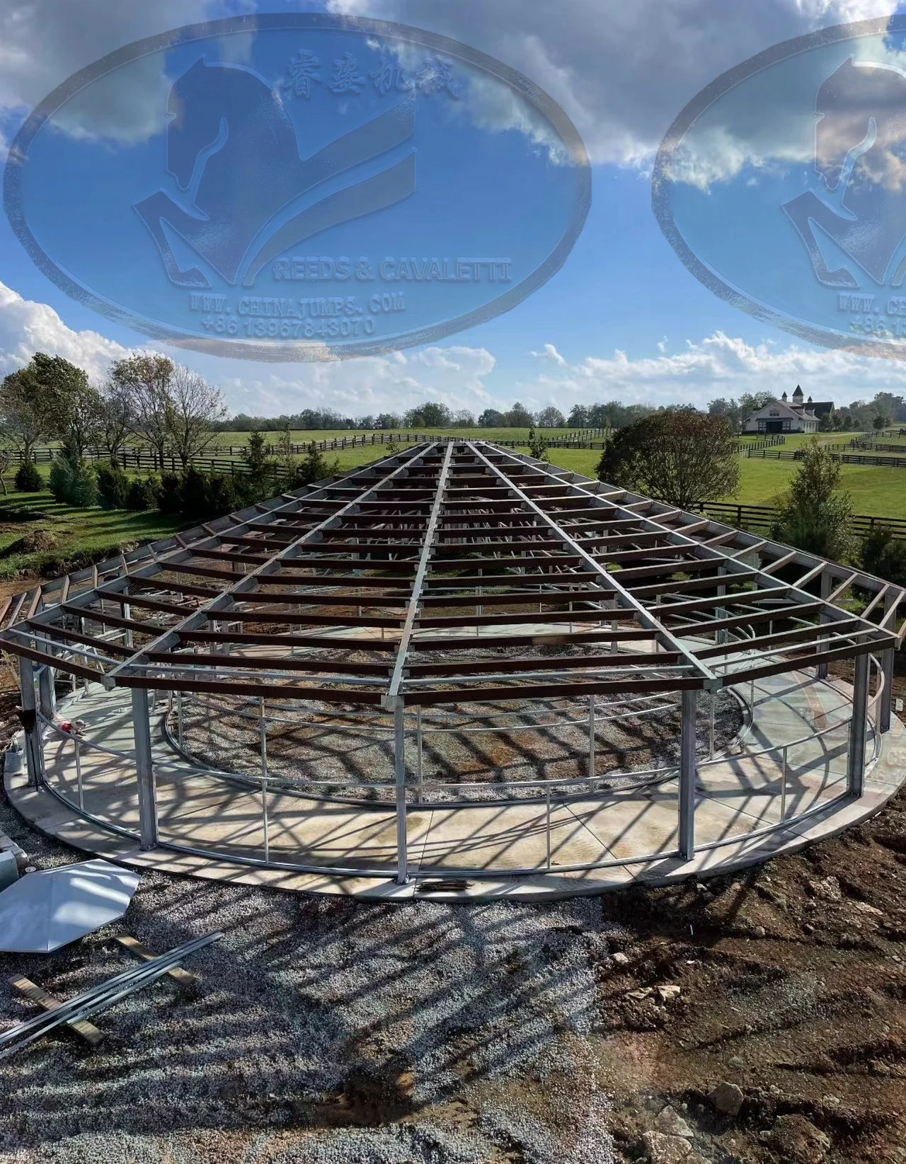 Horse walking machine NQT passed for outdoor equestrian sports products of stables horse walker