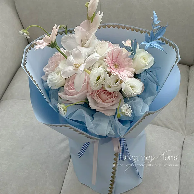 CALOR 2024 New Style Plastic Flower Wrapping Paper Waterproof 57*57cm Florist Paper