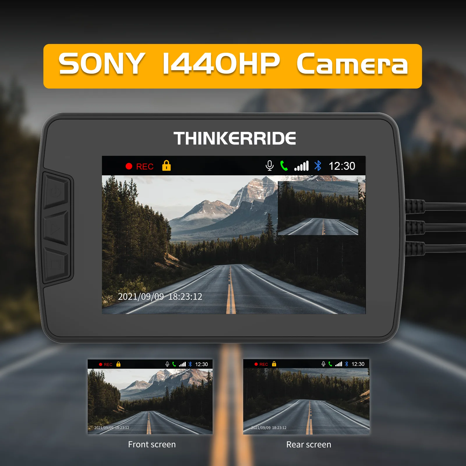 New arrival motorcycle dash cam waterproof motorcycle navigator phone connection supported motorcycle dash cam