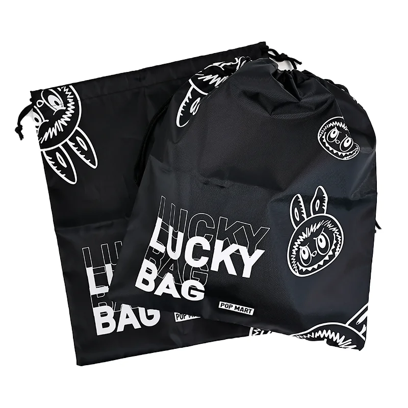 Customized eco-friendly travel shoe dustproof storage bag logo printed dustproof drawstring polyester bag