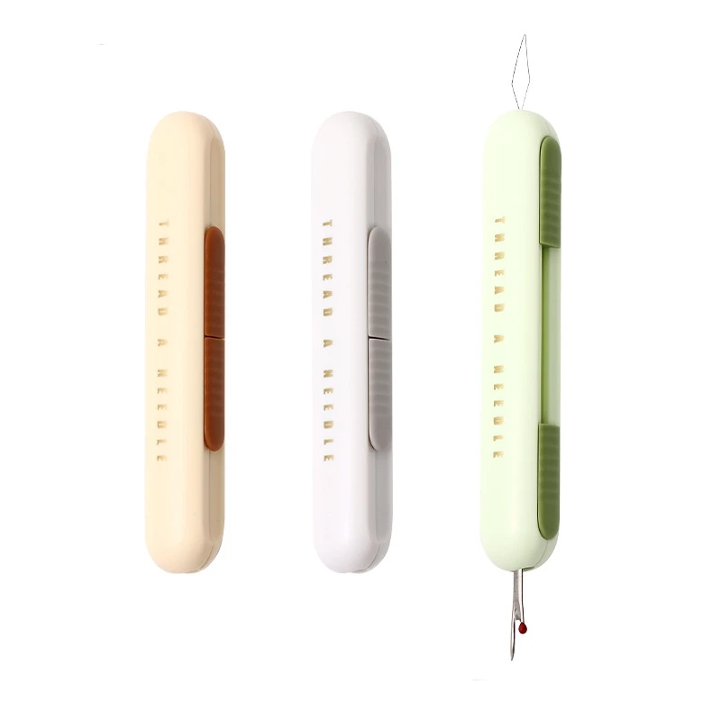 New Arrival Household Multi-functional Sewing Tools Portable 2 in 1 Needle Threader and Seam Ripper