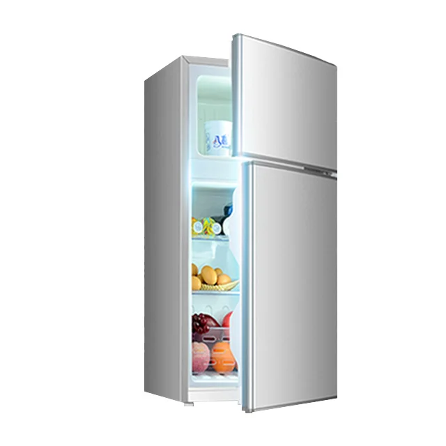 Stainless Steel Top-freezer Refrigerators Small Size Refrigerators Cooling Double Door Compact Fridge For Home