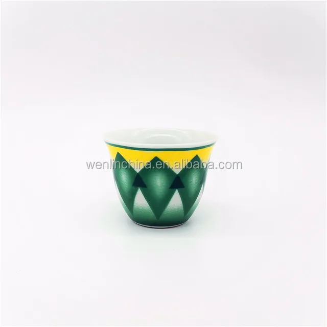 wholesale low ceramic arabic 80cc cawa coffee cup without handle