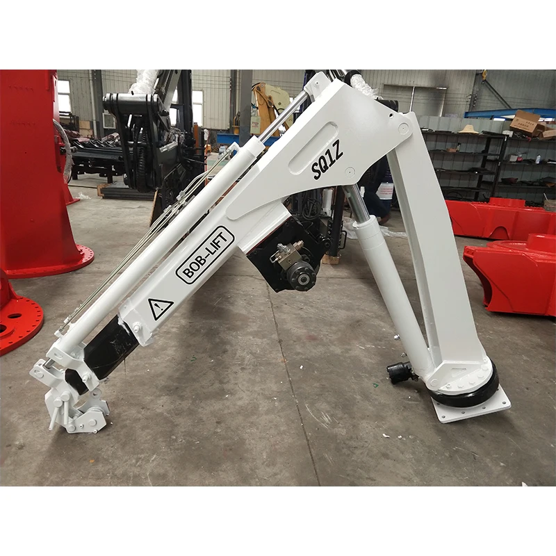 hydraulic 1 ton knuckle boom marine deck boom crane