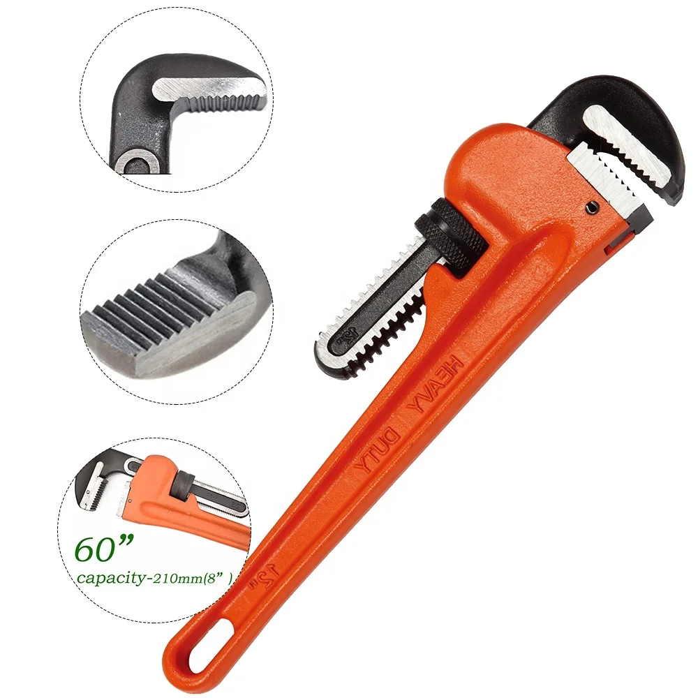 Wholesale Price Light Weight Plumbers Tool 14 24 36 Inch Stainless Steel Aluminium Pipe Wrench
