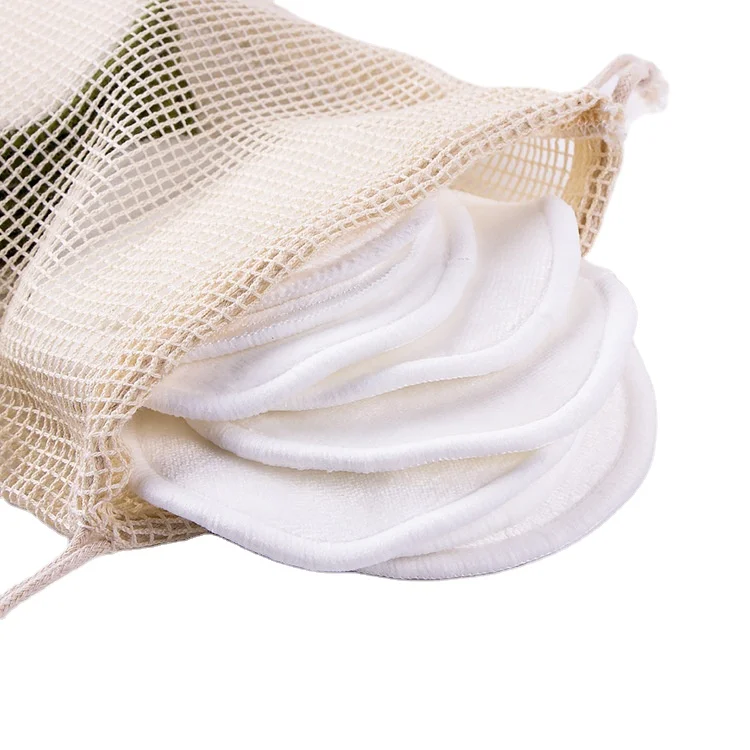 Factory Price Biodegradable cotton remover pads Reusable Face Cleaning Round pads with konjac sponge