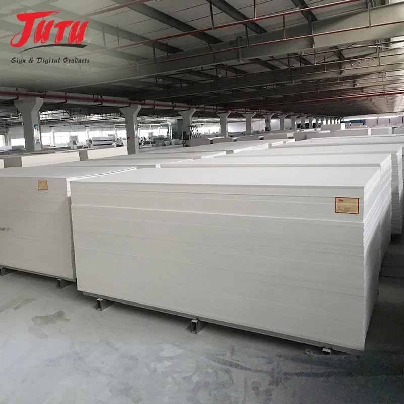 JUTU Factory Price UV Printing High Density White 1-30mm Plastic Forex Celuka Free PVC Foam Sheet Board For Kitchen Cabinet
