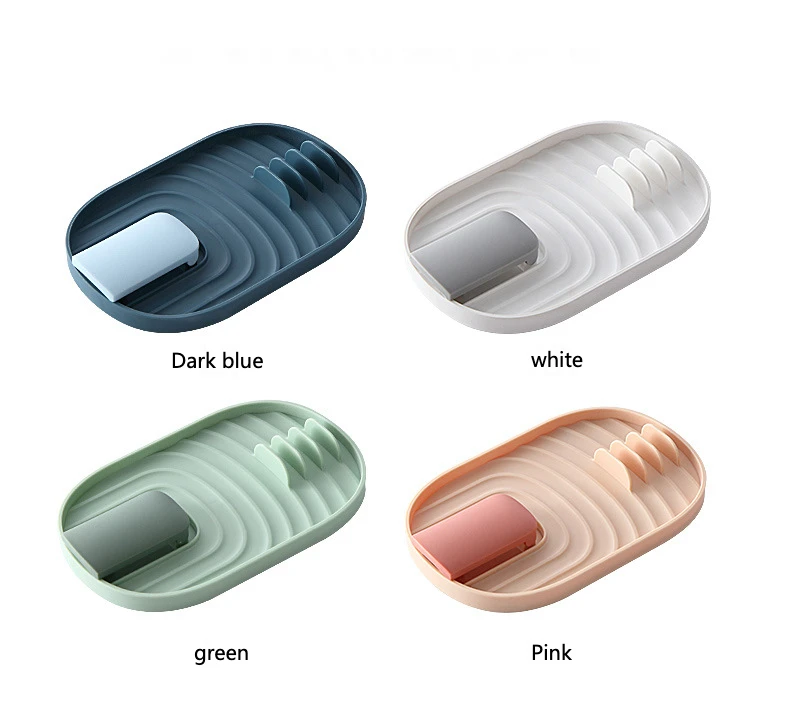 Kitchen gadget 2022 Spoon Holders Fork Spatula Rack Shelf Organizer Spoon Rest Chopsticks Holder Non-slip Plastic Pot Lid Rack
