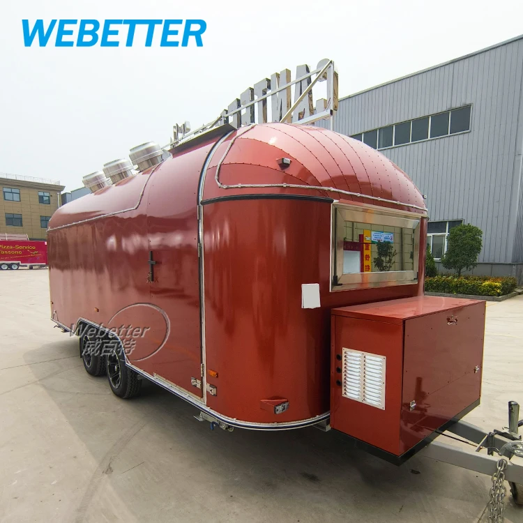 WEBETTER Remorque Snack Pizza Fast Food Truck Chicken Rotisserie Grill Food Trailer BBQ Coffee Mobile Kitchen Food Trailer Sale