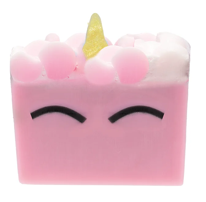 
B0604 U-nicorn Can Do It! Soap Skin Whitening Beauty Eco Fruit Cream Candy Lavender Soap Handmade Soap 