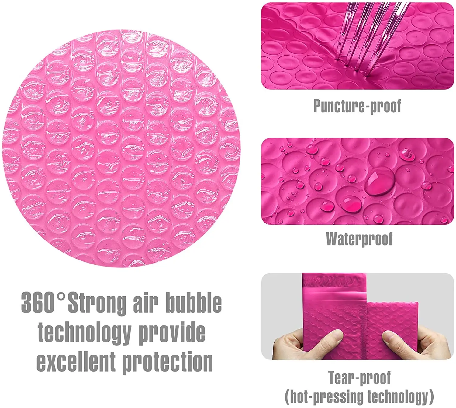 Customized Logo Colour Envelope a Bulle Aluminum Foil Metallic Mail Envelopes Mailing Bag Bubble Envelope Express Mailer Bags