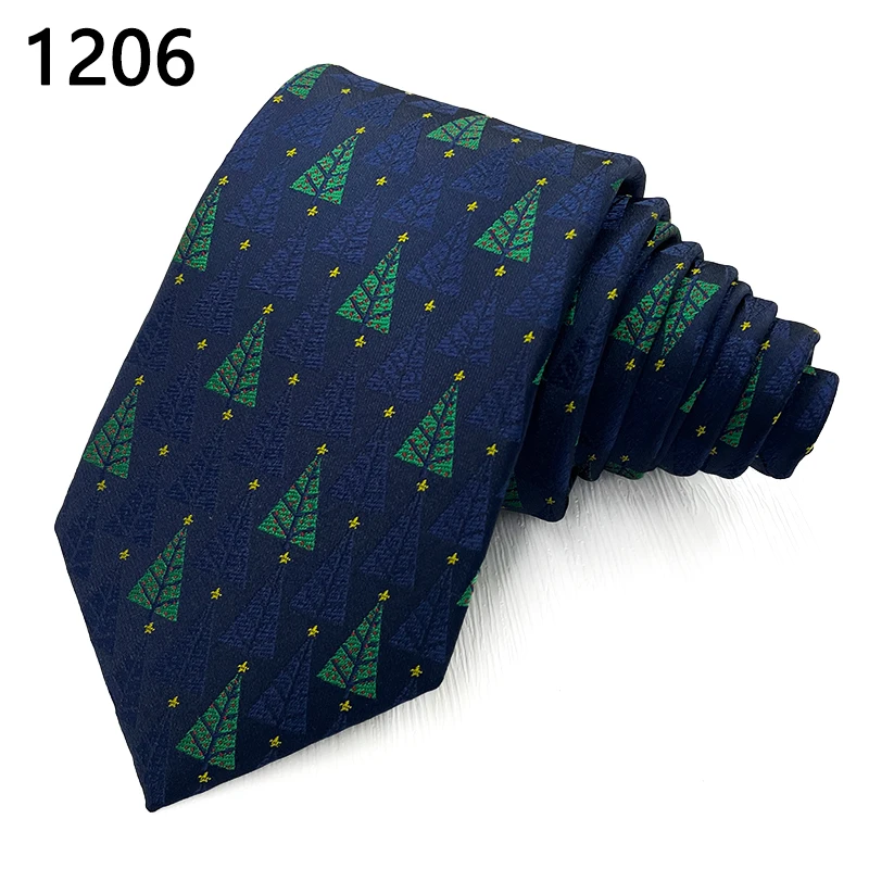 TONIVANI-65-1 Christmas Polyester Mens Fashion Neckties Woven Jacquard Tie