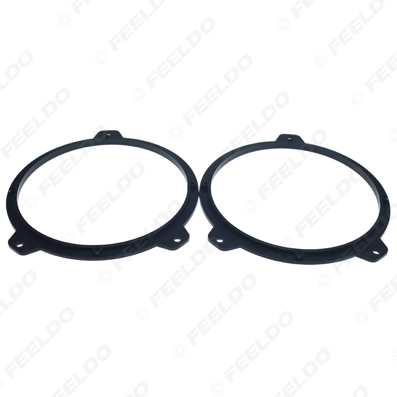 2pcs/Set Black 6.5 inch Car Stereo Speaker Spacer Pad Adapter for BMW 3-Series E46 1999-2005 Speaker Mat Rings