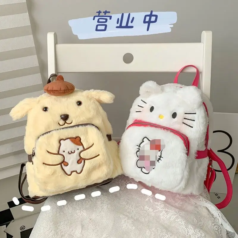 SS Sanrioed Anime My Melody kulomi  Backpacks for Children Kawaii Toys Backpack Internet Celebrity Niche Primary