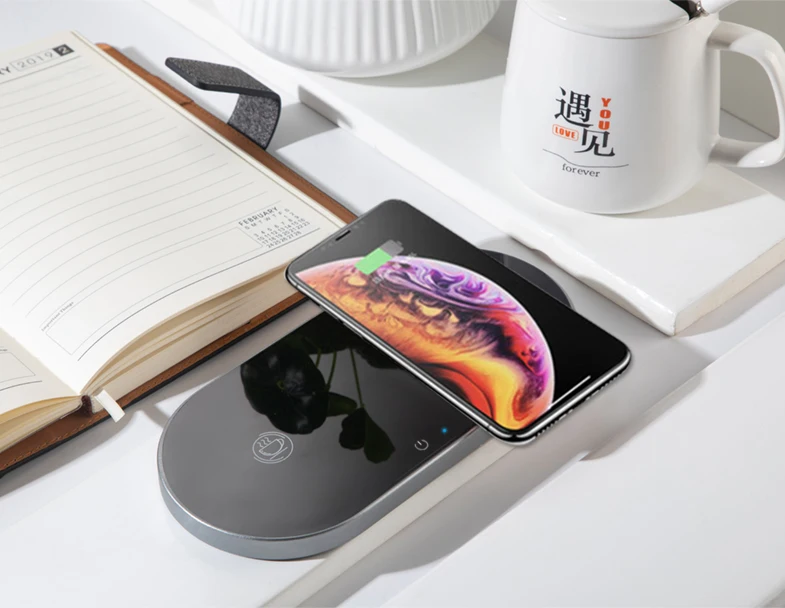 Coaster for Kitchen Drinkware Cups Hot Seller OEM Customized Coffee heating coaster wireless charging