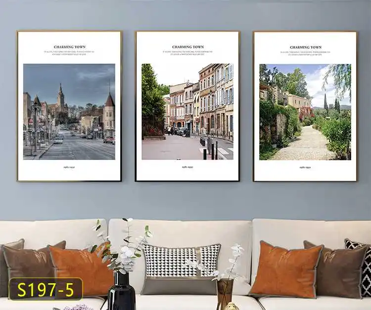 fashionable building painting Classical Building Wall Art Picture Home Decoration Architectural Paintings