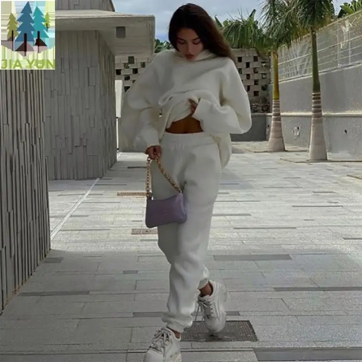 Спортивные костюмы, женский комплект с толстовкой и брюками, спортивная одежда с длинным рукавом, спортивный костюм, зимние костюмы на флисе для женщин