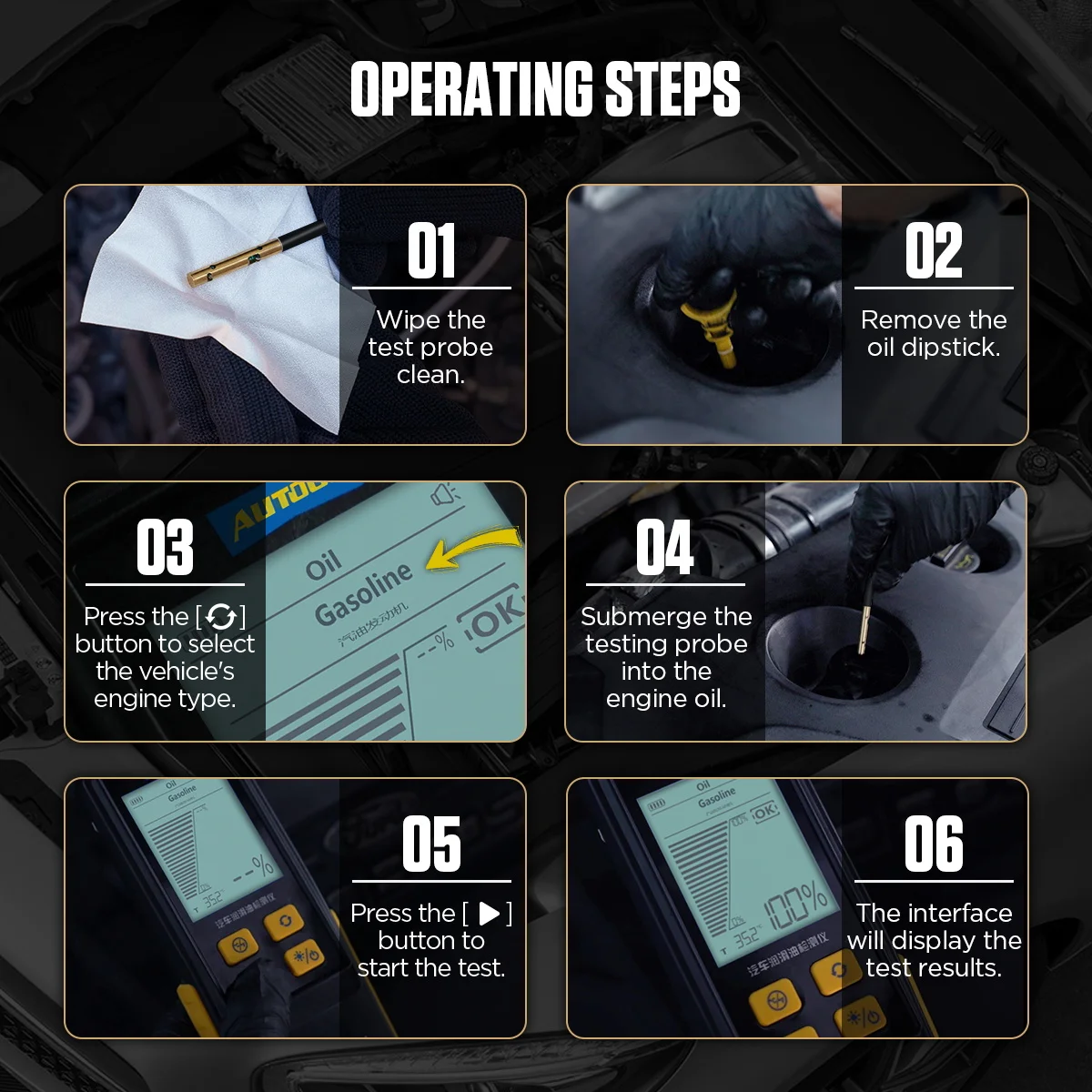 AUTOOL AS503 Vehicle Automotive Lubricant Lubricating Oil Analysis Testing Device Equipment
