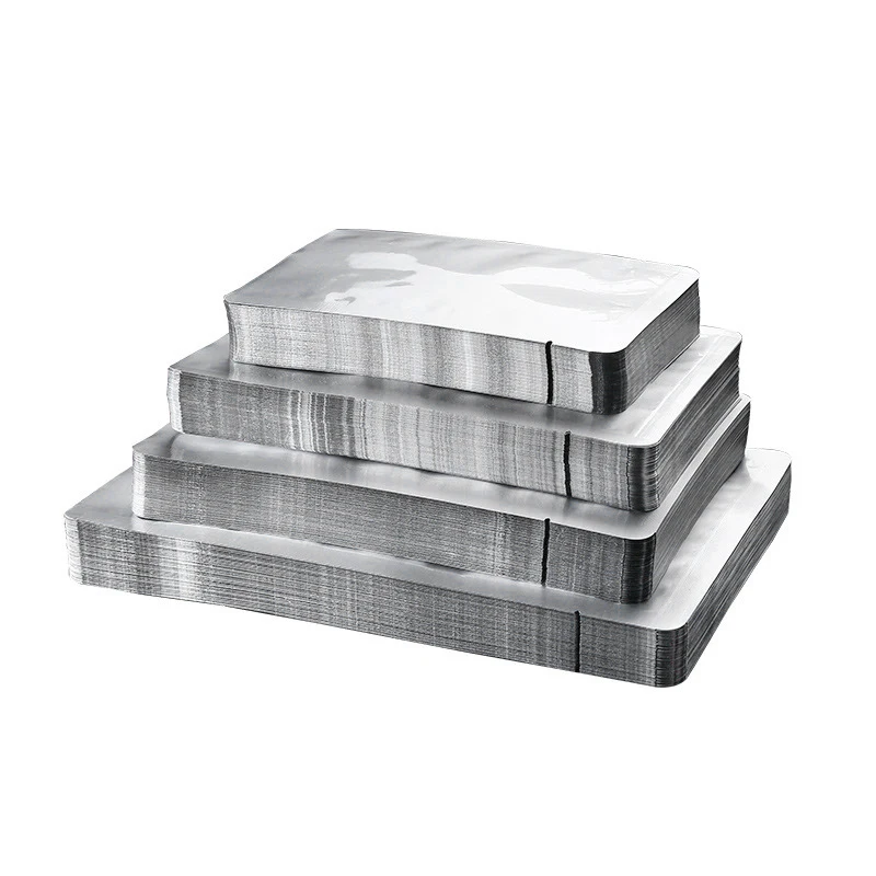 100PCS  Custom Pure Aluminum Flat Pouch packaging plastic bags for small businesses