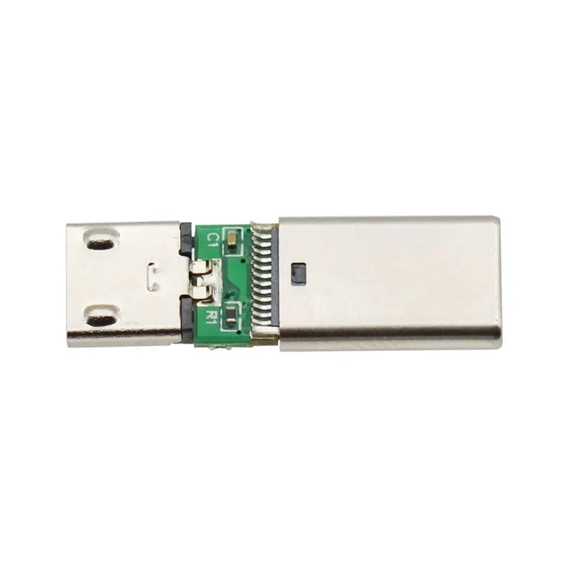 High Quality 24 Pin USB Type C Connector to USB Micro 5 Pin Jack PCB 24.3mm Adapter for Data Transfer Port
