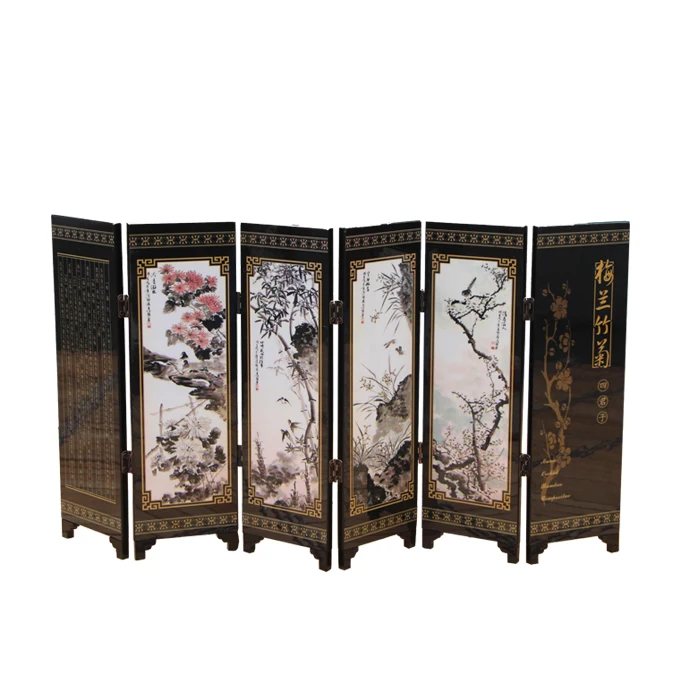 Chinese classical screen decoration, Plum orchid, bamboo and chrysanthemum pattern, suit