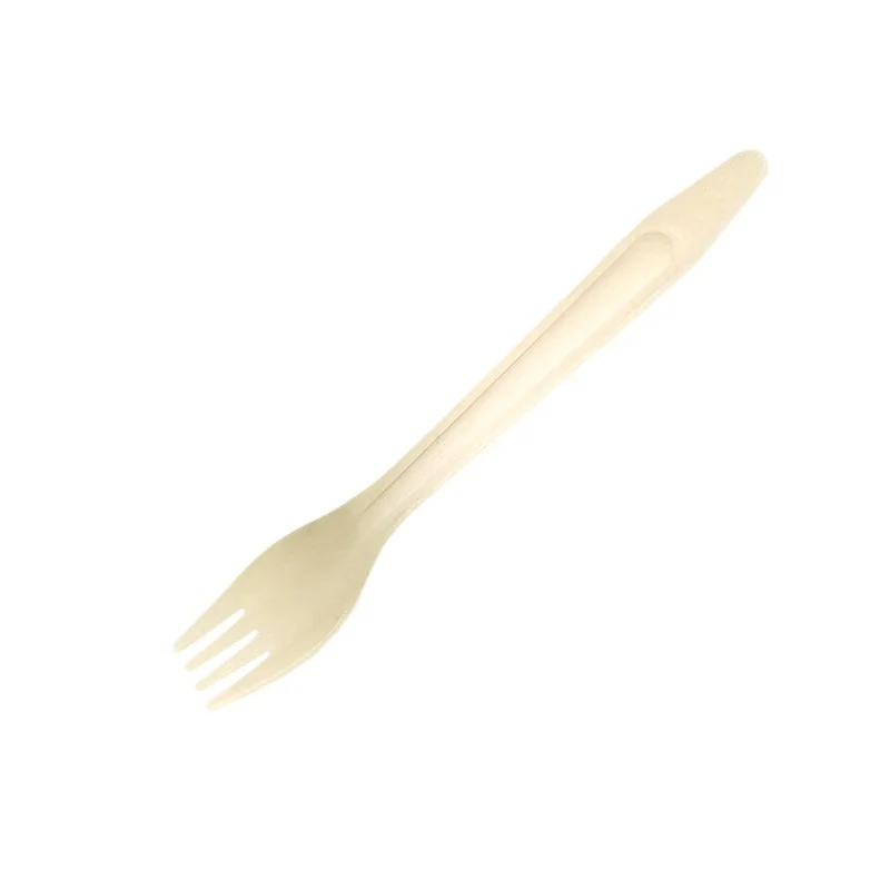 
Eco-friendly Biodegradable 16.5 cm Birch Wood Fork with Embossed Handle Exquisite Design 