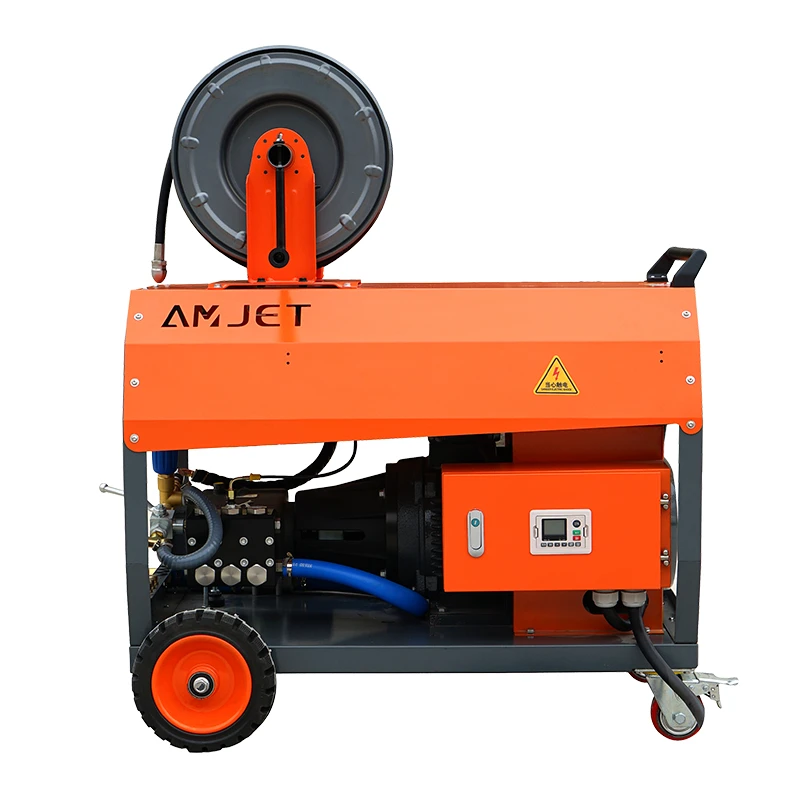 AMJET Top-end 2900psi 26lpm Air cooling fan cooling High pressure water jet sprayer Sewer drainage cleaning Sewer washer