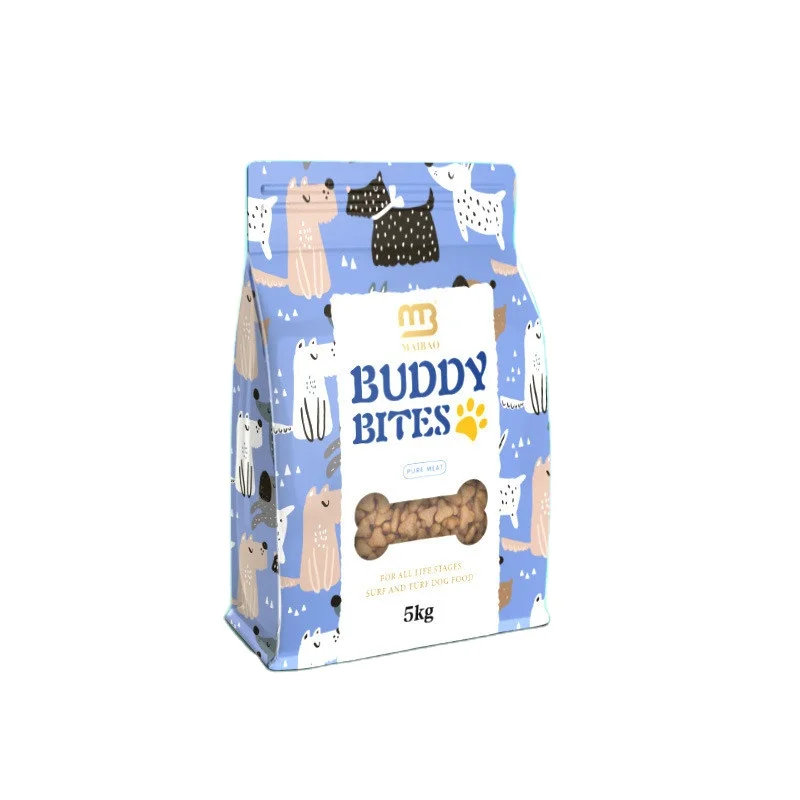 Custom advanced printing process Reusable Pet Dog Food Packaging Bag With Zipper