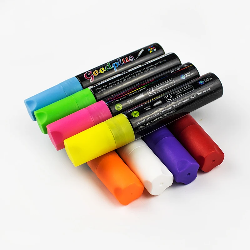 Fluorescent magic smooth nib marker pen / LED light board neon highlighter marker