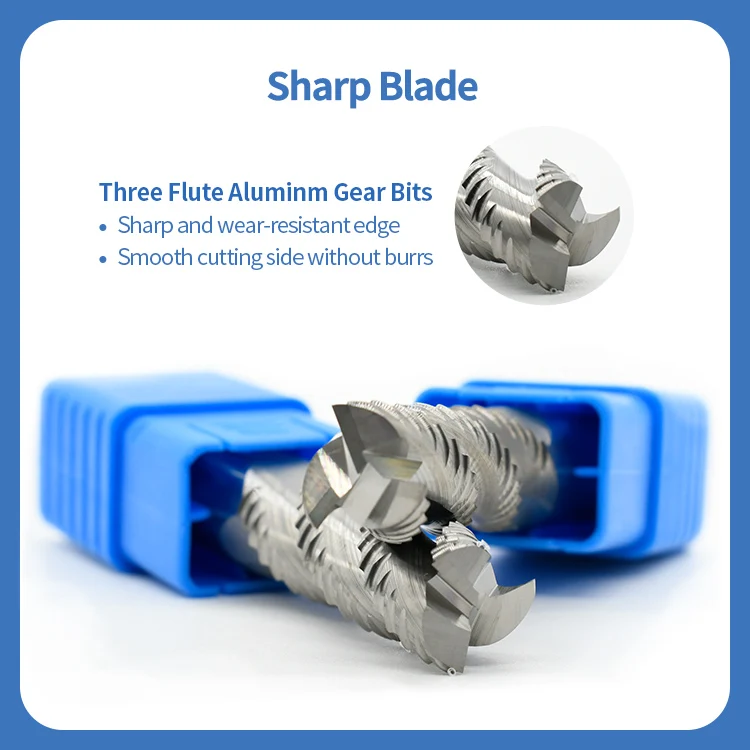 3 flute roughing end mill for aluminum  Chip breaking 3F aluminum router bit roughing endmill