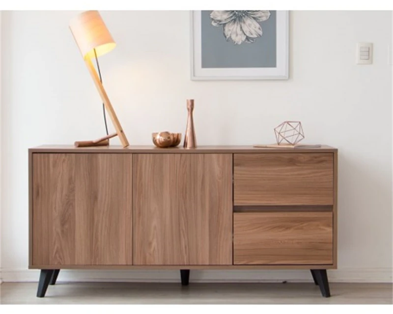 BIXONWOOD Modern Sideboard Cabinet High Gloss Wooden Sideboard Luxury Sideboard Wooden Chest Of Drawers File Cabinet