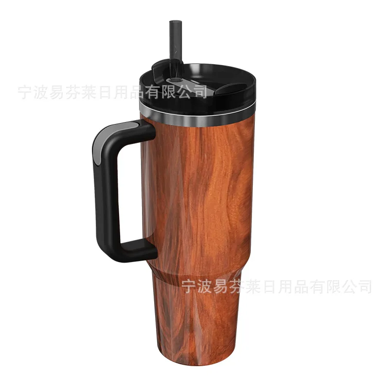 40oz ice mug second-generation stainless steel car handle beer to keep hot and cold spot.