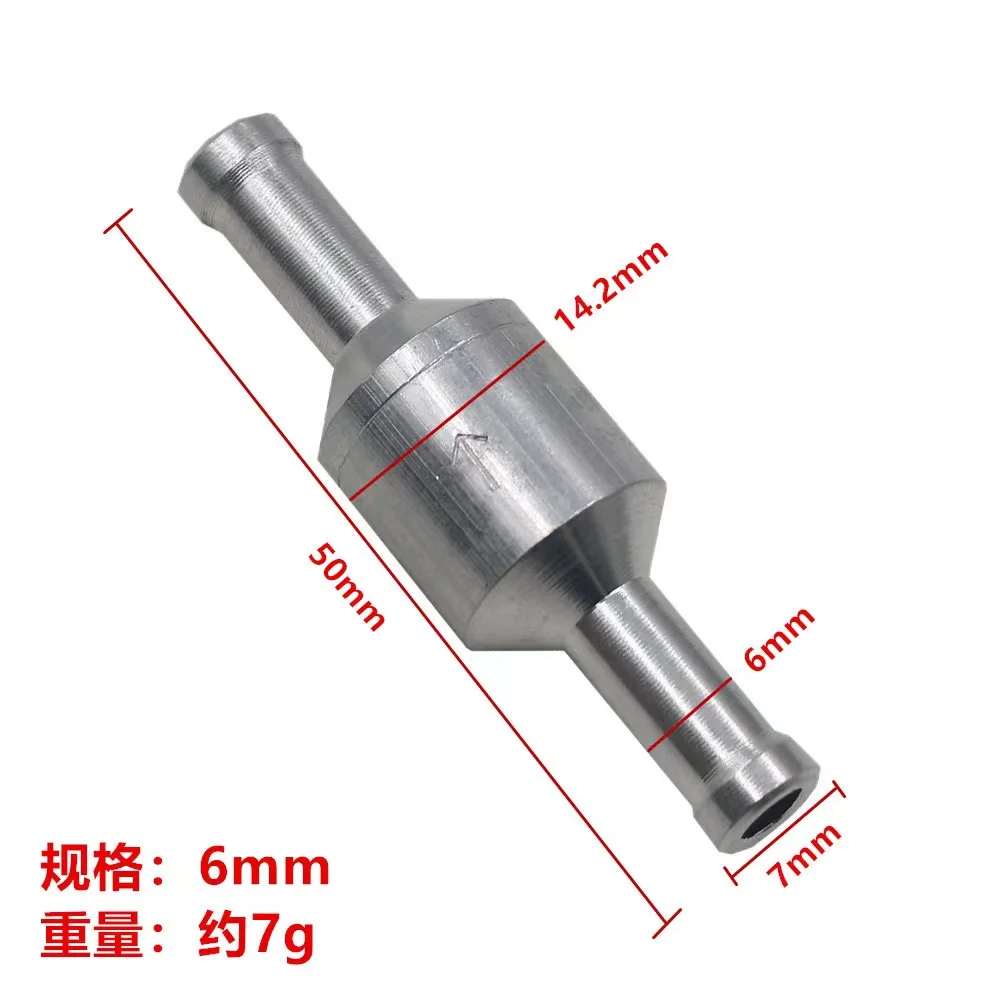 Universal Aluminum One Way Flow Check Valve Non Return Inline for Gas or Diesel Fuel