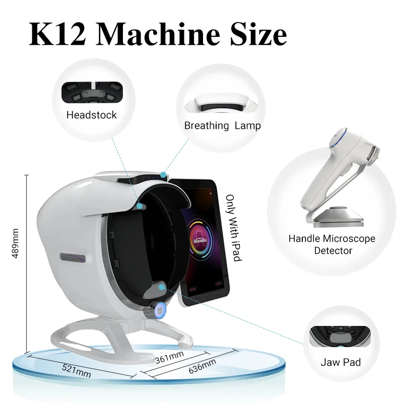 3D Intelligent Skin Analysis 8 Precise Skin Detection Analyzer Face Analysis Machine