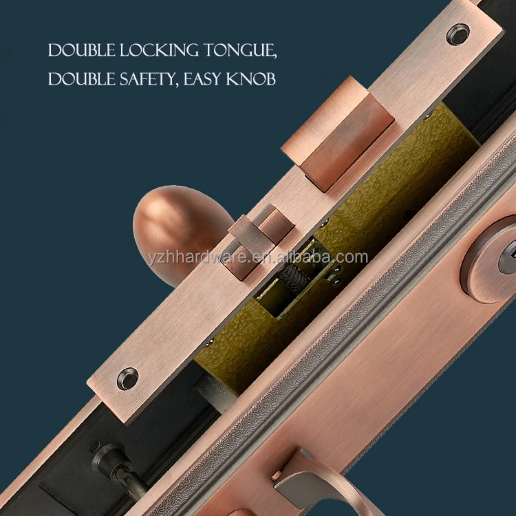 Прямая продажа с завода, роскошный Европейский двойной замок для входной двери, набор ручек, домашний охранный дверной замок