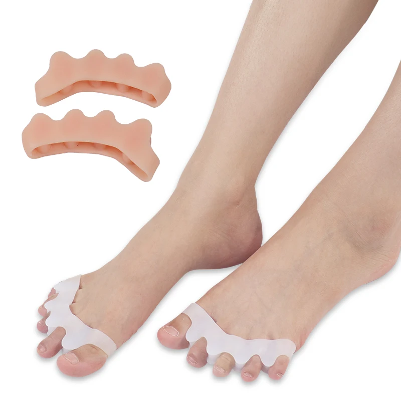 Wholesale 5-Loop silicone  toe spacer bunion corrector toe stretches toe separator bunion corrector hallux valgus