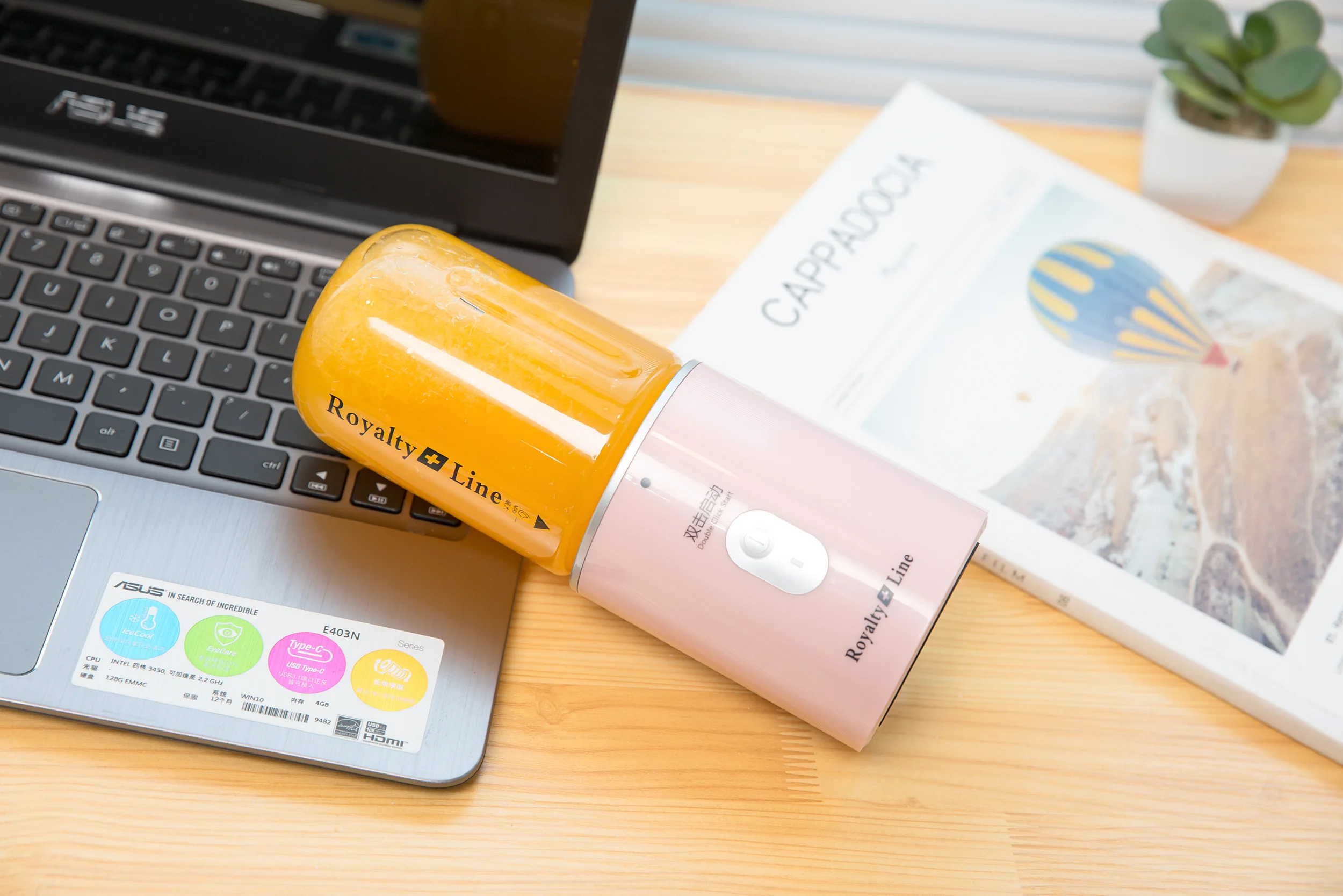 
Portable Mini Juicer Juice Machine USB Rechargeable Blender Mixer double click start Household Small Juice Extract fashionable 