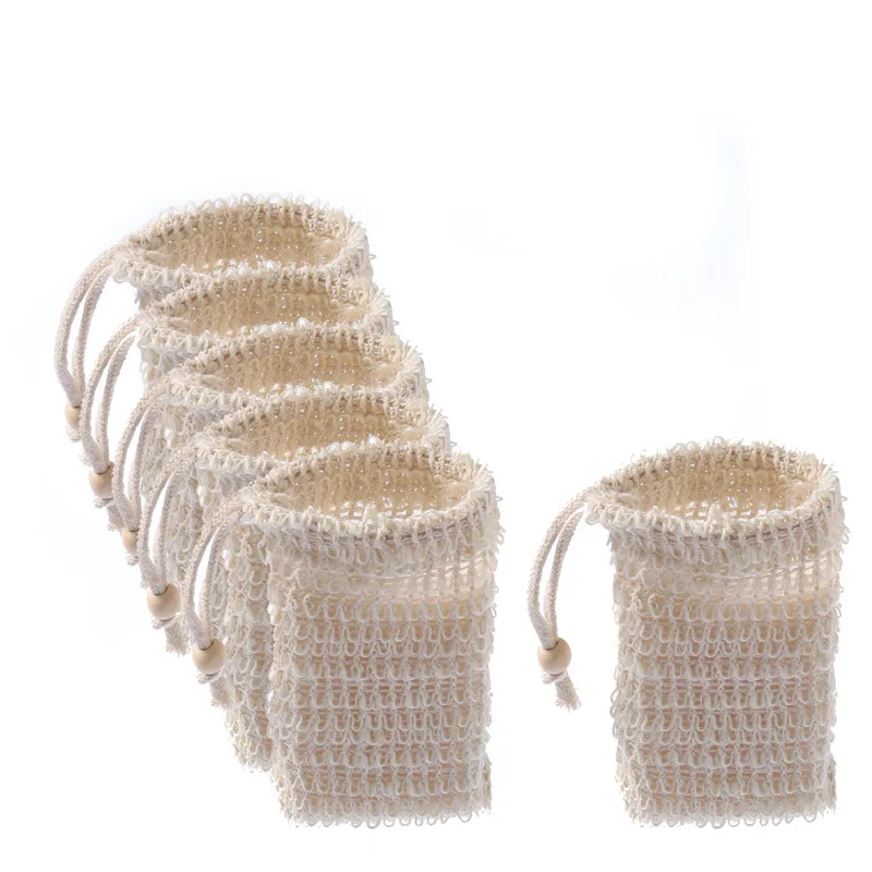 Natural Sisal Rub Bath Tools 2022 New Ramie Jute Foaming Net Hand Soap Bag