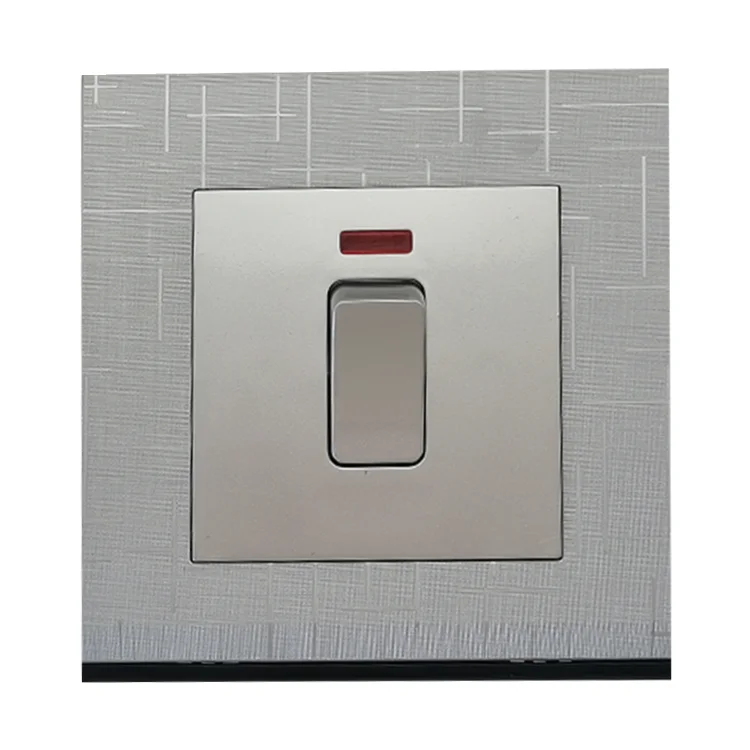 UK Standard 20A / 45A Water Heater Switch With Neon LED Indicator Double Pole Power AC Air Cooker