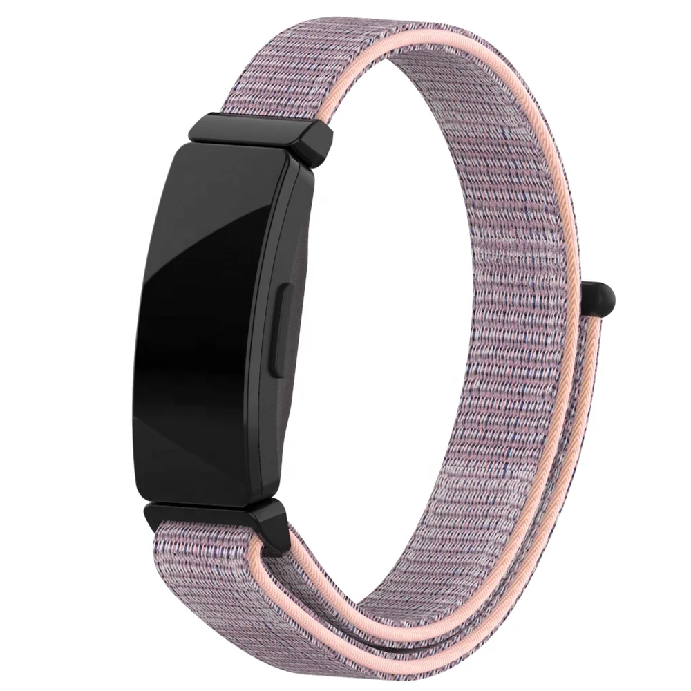 HOLDMI fashion style 70511 series Pink sand color nylon smart watch strap for fitbit inspire