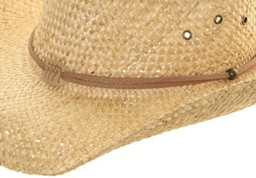 Cowboy Straw Hat Sun Cap Mens Womens Band Ladies Fedora Summer Panama Natural