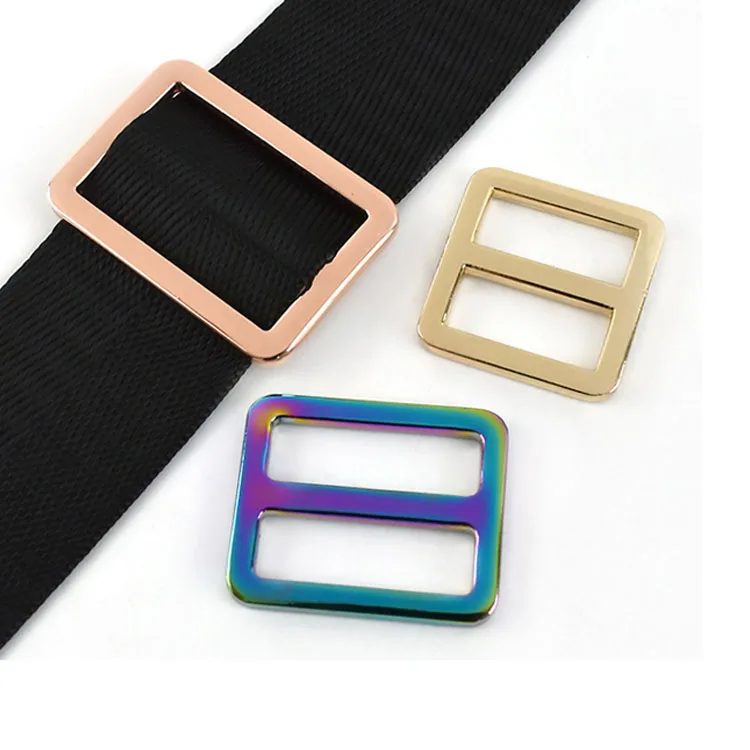YN Custom Zinc Alloy Slider Tri-Glide Buttons Webbing Strap Tri Glide Adjustable Buckle Fasteners