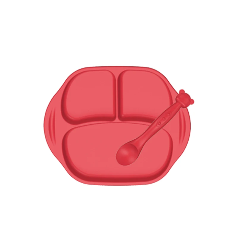 Eco-Friendly Portable Easy Baby Kids Child Silicone Placemat Feeding Plate with Suction