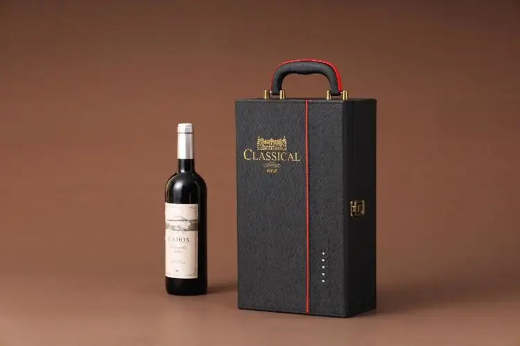 Wine Box for Wedding Ceremony with Corkscrew and Cardboard Packaging for Wine Glasses
