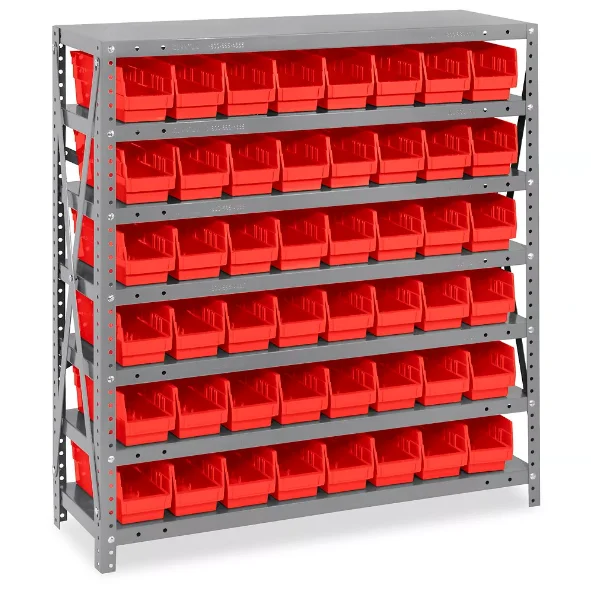 Warehouse Storage Rack Coated Metal Light Duty Garage Shelves