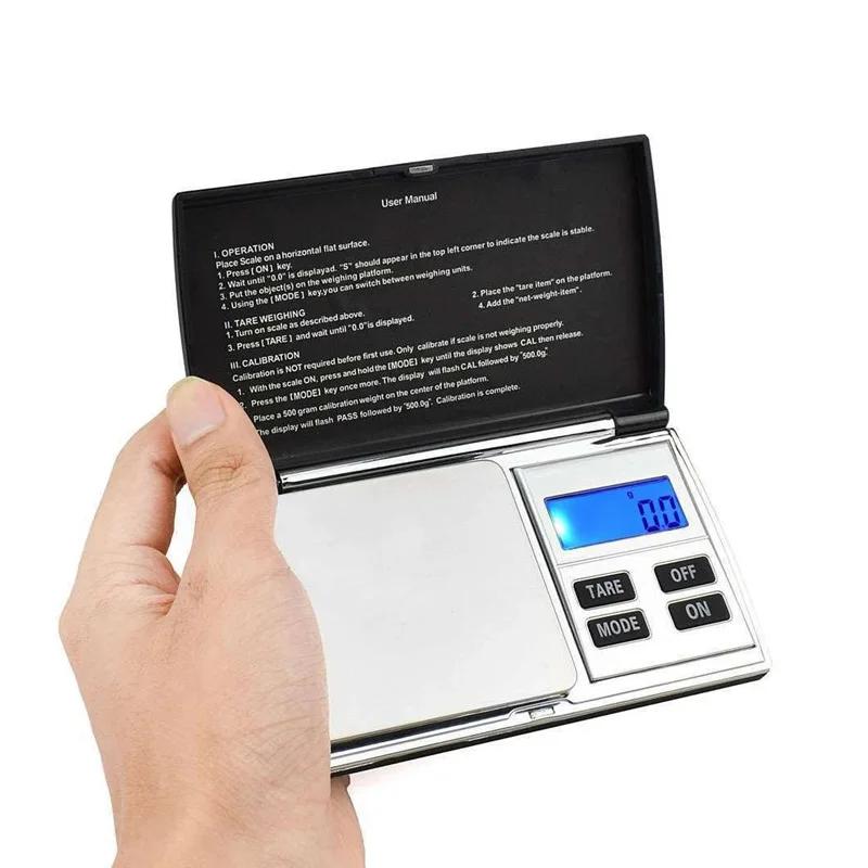 100g 200g 500g 0.01g Portable Mini Jewelry Gold Pocket Gram Scale Electronic Balance Digital Weighing Scale