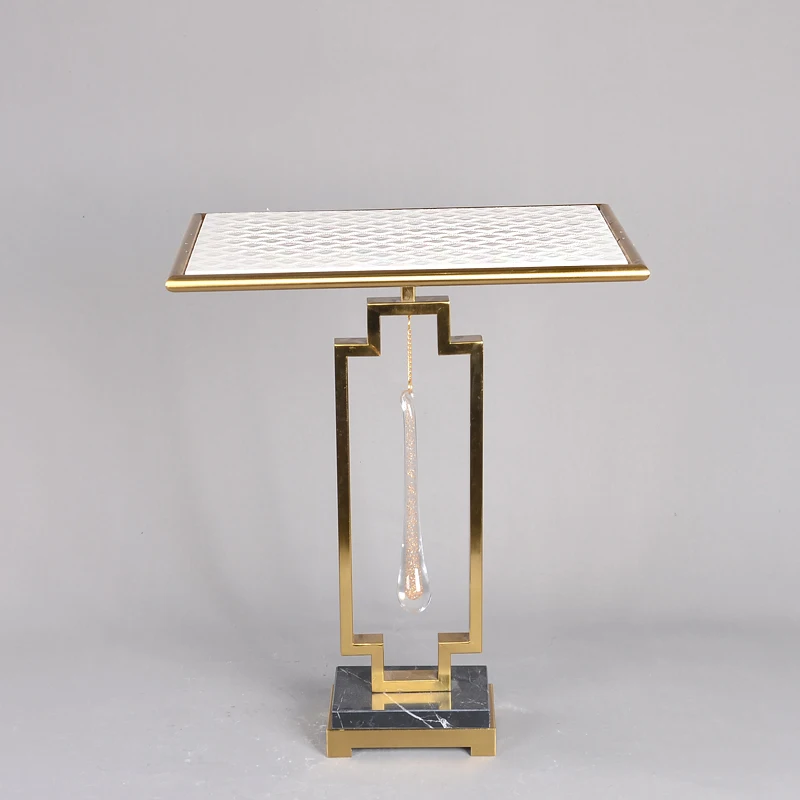 Contemporary Modern Style Metal Italian Design Round Transparent Acrylic Bed Side End Accent Table Furniture For Living Room