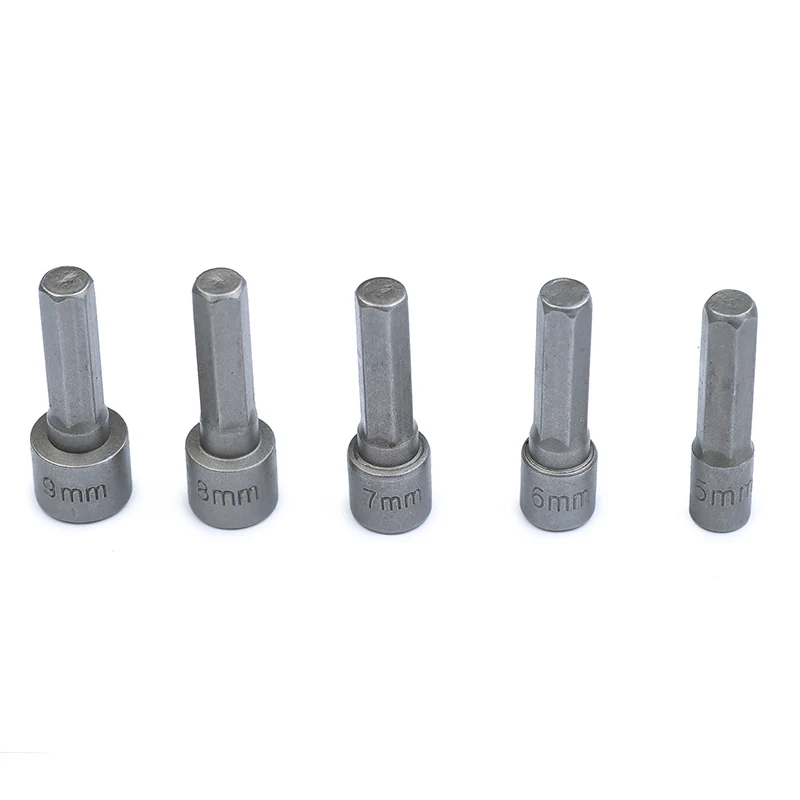 9Pcs Power Nut Driver Hex Shank Drill Bit Adapter Socket Wrench Screw Tool 5mm-13mm